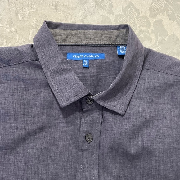 Vince Camuto Men Size XL Blue Stretch  Summer Comfort Long Sleeve Casual Shirt - Picture 4 of 8